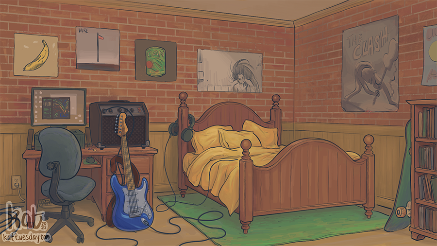 Sam's bedroom/jam space