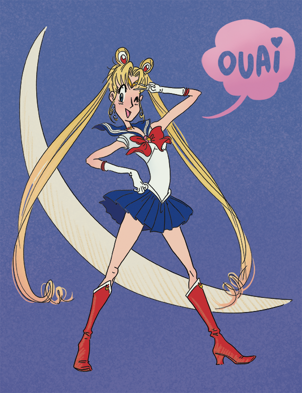 A stretchy, knobbly-kneed Sailor Moon